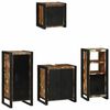 vidaXL Set de mobilier pentru baie 4 buc. Multicolor și negru