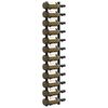 vidaXL Suporturi vin montate pe perete, 12 sticle, 2 buc, negru, fier