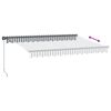 vidaXL Copertină retractabilă manual cu LED, antracit/alb, 350x250 cm