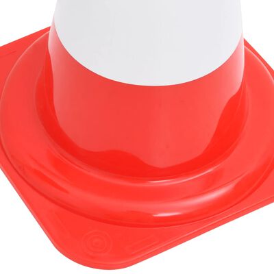 vidaXL Conuri rutiere reflectorizante, 4 buc., roșu și alb, 50 cm