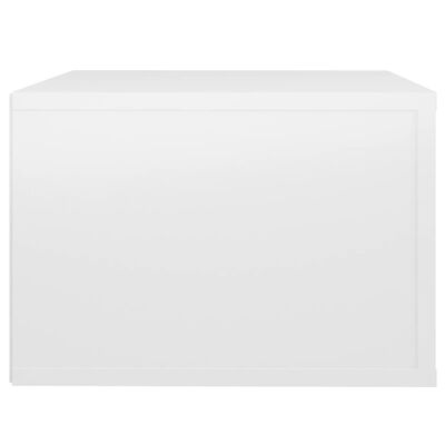 vidaXL Noptieră de perete, alb extralucios, 50x36x25 cm