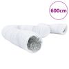 vidaXL Conductă de ventilație, 6 m, &Oslash;20 cm, aluminiu și PVC