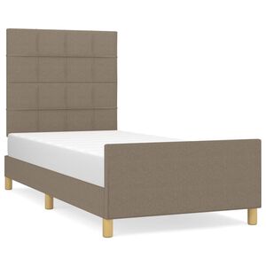 vidaXL Cadru de pat fără saltea Taupe 80x200 cm țesătură