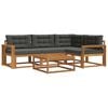vidaXL Set de canapele de exterior 5 buc. Natural și Antracit