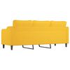 vidaXL Canapea cu 3 locuri, galben deschis, 210 cm, material textil
