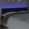 vidaXL Tăblie de pat cu LED, negru, 180x5x78/88 cm, catifea