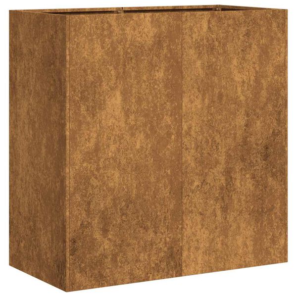 vidaXL Jardinieră Rusty 80x40x80 cm Oțel pentru intemperii