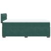 vidaXL Pat box spring cu saltea, verde închis, 90x190 cm, catifea