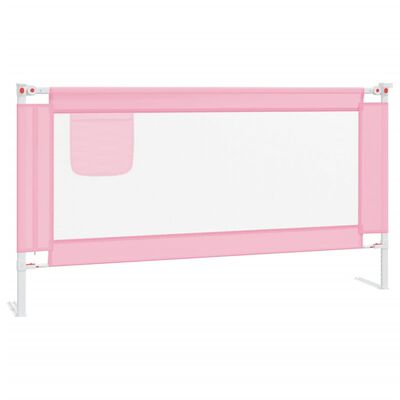 vidaXL Balustradă de protecție pat copii, roz, 160x25 cm, textil