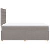 vidaXL Pat box spring cu saltea, taupe, 120x190 cm material textil