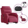 vidaXL Fotoliu de masaj electric rabatabil roșu vin catifea