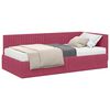 vidaXL Cadru de pat colțar cu saltea cu headboard 2 pcs Verde Catifea