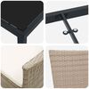 vidaXL Set de masă pentru grădină cu pernă 7 pcs Bej poliratan
