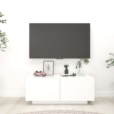 vidaXL Comodă TV, alb, 100x35x40 cm, PAL