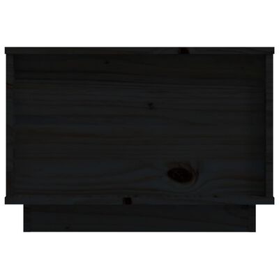 vidaXL Măsuță de cafea, negru, 60x50x35 cm, lemn masiv de pin
