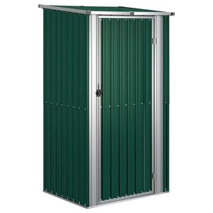 vidaXL Șopron de grădină verde, 118,5x97x209,5 cm, oțel galvanizat