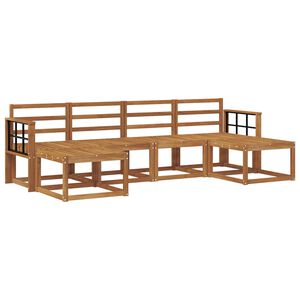 vidaXL Set de canapele de exterior 6 pcs natural Lemn compozit