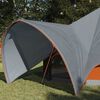 vidaXL Cort Teepee cu acoperiș Gri și Portocalie 600 x 600 x 347 cm