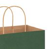 vidaXL Saci de h&acirc;rtie 250 buc cu m&acirc;nere verde 32x12x42 cm