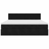 vidaXL Cadru de pat otoman cu saltea, catifea neagră 160x200cm