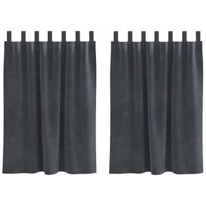 vidaXL Perdele opace 2 pcs Gri deschis 140 x 140 cm Catifea