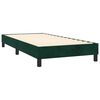 vidaXL Pat box spring cu saltea, verde &icirc;nchis, 100x200 cm, catifea