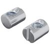 vidaXL Nucă pentru baril 2 buc. Argintiu M6 x 13 mm Fier