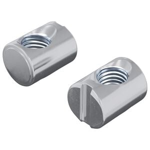 vidaXL Nucă pentru baril 2 buc. Argintiu M6 x 13 mm Fier