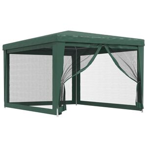 vidaXL Cort de petrecere cu 4 pereți din plasă, verde, 3x4 m, HDPE