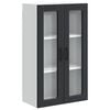 vidaXL Dulap de sticlă pentru perete PORTO Negru 60 x 31 x 100 cm