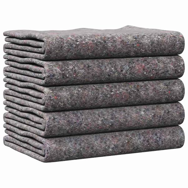 vidaXL Pături de mutare 5 pcs Gri 150 x 200 cm țesătură