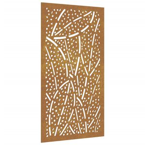 vidaXL Decor perete de grădină 105x55 cm design frunze oțel Corten