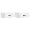 vidaXL Dulap de noapte suspendat cu sertar 2 pcs Alb foarte lucios