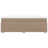 vidaXL Pat box spring cu saltea, cappuccino, 80x200 cm piele ecologică