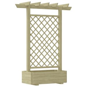 vidaXL Pergolă de grădină cu jardinieră, 162 x 56 x 204 cm, lemn