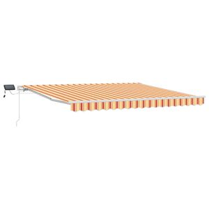 vidaXL Copertină retractabilă Galben și portocalie 400 &times; 300 cm
