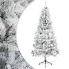 vidaXL Brad de Crăciun artificial 120 cm PVC și Oțel Verde și alb