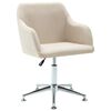 vidaXL Scaun de sufragerie pivotant, crem, material textil