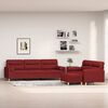 vidaXL Set canapea perne/perne decorative, 3 piese, roșu vin, textil