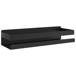 vidaXL Raft de duș negru mat 30x10x6 cm oțel inoxidabil 304 periat