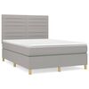 vidaXL Pat continental, gri deschis, 140x200 cm, material textil