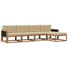 vidaXL Set de canapele de exterior 5 buc. Natural și Bej