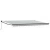 vidaXL Copertină retractabilă antracit/alb, 5x3 m, textil/aluminiu