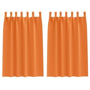 vidaXL Perdele Opaque cu Inel 2 pcs Portocalie Aprinsă 175 x 140 cm