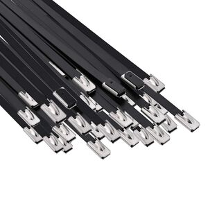 vidaXL Legătură pentru cablu 50 buc. 4,6 x 500 mm Negru