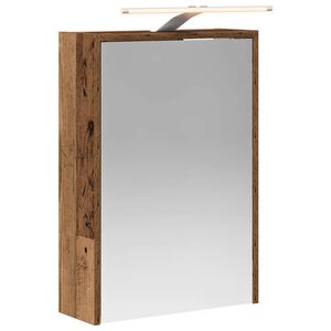 vidaXL Dulap cu oglindă pentru baie Lemn vechi 43 x 16 x 62.5 cm