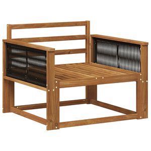 vidaXL Canapea Medie pentru Exterior Lemn Solid de Acacia natural
