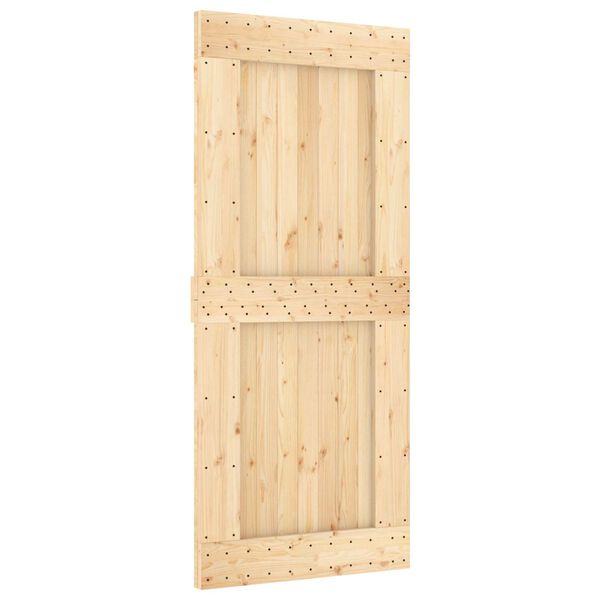 vidaXL Ușă NARVIK natural 90 x 210 cm Lemn de Pin Solid