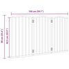 vidaXL Poartă pentru câini pliabilă, 3 panouri, 150 cm, lemn de plop