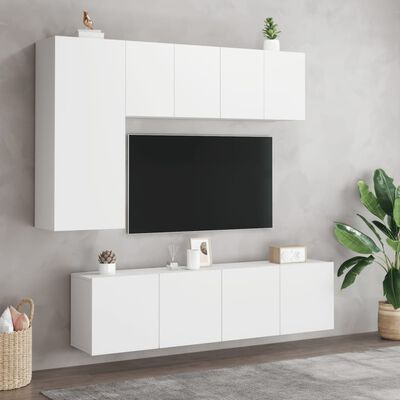 vidaXL Comodă TV de perete, alb, 60x30x41 cm